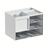 elvesmall Desktop Combination Drawer Storage Box Desk Organizer Reasonable Partition Office Accessories Pen Holder Organizers Stationery
