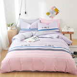elvesmall  High Quality Cotton Bedding Set Duvet Cover with Pillowcases Breathable Sweat-wicking Plenty of Sizes Available