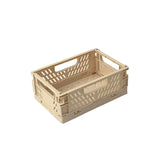 elvesmall Plastic Foldable Storage Crate Folding Box Basket Stackable Cute Makeup Jewellery Toys Boxes for Storage Box Organizer Portable