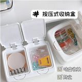 elvesmall Pop-up Small Card Storage Box Classification Drawer Desktop Organizer Box Ins Photocard Holder Dustproof Jewelry Container