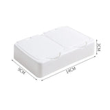 elvesmall Plastic Storage Box with Lip Cover Household Desk Drawer Sundries Organizer Cotton Swabs Cotton Pad Container Mini Jewelry Box