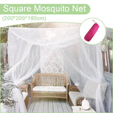 elvesmall 200x200x180cm Outdoor Camping Mosquito Net Anti Insect White Mesh Canopy Net 4 Corner Curtain Tent Portable Travel Hanging Bed