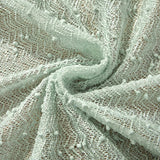 elvesmall  1PC Romantic Luxury Green Ruffled Sheer Curtain for Living Room Lace Thickened Voile Drape Window Home Decoration #E