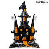 elvesmall Halloween Balloons Inflatable Ghost Tree Pumpkin Terror Blood Eyes Skeleton men Spider Halloween Foil Balloons Party Decorations