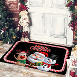 elvesmall Christmas Decoration Floor Mat Entrance Door Bedroom Bath Toilet Anti Slip Mat Carpet 2024 Merry Christmas Navidad New Year Gift