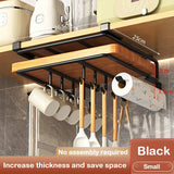 elvesmall  Kitchen Under Cabinet Basket Storage Shelf Cutting Board Rack Kitchen Closet Rack Under Desk Cabinet Office Bathroom Organizers