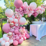 elvesmall Macaron Pink Balloon Garland Arch Kit Wedding Birthday Party Decorations Kids Adult Baby Shower Decor Ballon Wedding Supplies