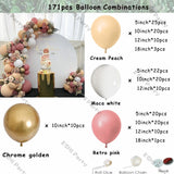 elvesmall Doubled Dust Pink Boho Wedding Engagement Decoration Chrome Rose Gold Nude Balloons Garland Ballon Arch Global Birthday Decor