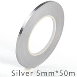 elvesmall 50M Brushed Gold Silver Floor Edging Waterproof Seam Wall Stickers Wall Gap Ceiling Home Decoration Self-adhesive Tile Tape