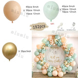 elvesmall Matte Sand White Apricot Balloon Garland Arch Kit Boho Wedding Birthday Party Champagne Gold Latex Baby Shower Decoration Ballon