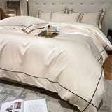 elvesmall  Embroidery Bedding Sets Egyptian Cotton Bed Sheet Set Luxury Duvet Cover Bedsheet Bed Linen Pillowcase 5 Stars Hotel Bedclothes