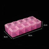 elvesmall 1pcs Plastic 6/815 Storage boxes Slots Adjustable packaging transparent Tool Case Craft Organizer box jewelry accessories