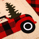 elvesmall  Christmas Chair Cover Red Truck Dining Chair Cover For New Year Merry Christmas Party Home Dining Room Kitchen Table Decor