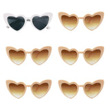 elvesmall Heart Shaped Sunglasses for Women Retro Cat Eye Sunglasses Wedding Engagement Decoration Shopping Traveling Party Accessories