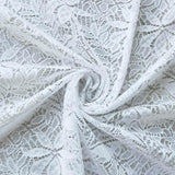 elvesmall 1PC Romantic Hollow Lace Short Curtain for Kitchen White Sheer Drape Cabinet Dustproof Study Special Rod