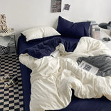 elvesmall Solstice Home Textile Solid Light Blue Bed Flat Sheet Pillowcase Duvet Cover Bedding Set Girl Kid Teenage Bed Linen Bedclothes