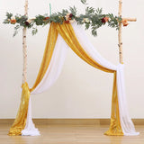 elvesmall 2PCS Arch Sequin Valance Outdoor Wedding Decoration Lawn Wedding Party Decorate Holiday Party Essential Sequin Decoration