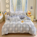 elvesmall Elegant Floral Duvet Cover Set Vintage Farmhouse Queen Size Bedding 100% Cotton Ultra Soft Comforter Cover with Hidden Zipper