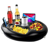 elvesmall New Summer Party Bucket Cup Holder Inflatable Pool Float Beer Drinking Cooler Table Bar Tray Beach Swimming Ring Accessories