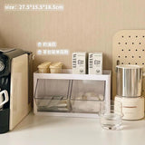 elvesmall  -  Office Coffee Capsule Storage Box Simple Home Desktop Skin Care Cosmetics Snacks Water Cup Sundries Organizer Rack
