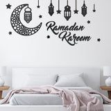 elvesmall Eid Mubarak Decor Wall Sticker Ramadan Decor for Home Ramadan Kareem Gift Eid AL Adha Islamic Muslim Party Decor Wall Decal