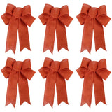 elvesmall 6 Pieces Christmas Bows Holiday Christmas Wreaths Bows Xmas Tree Decoration Bowties DIY Gift Wrapping for Home Party Decor