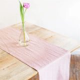 elvesmall  100% Pure Linen Table Runner Elegant Solid Colour Event Party Supplies Fabric Decor Placemat for Holiday Wedding Christmas Doily