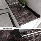 elvesmall Black Marble Kitchen Home Peel and Stick Wallpaper For CounterTable Desk Bathroom PVC Waterproof Self Adhesive Contact Paper