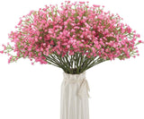 elvesmall 10PCS Gypsophila Artificial Flower White Pink Blue Baby Breath Plastic Bouquet For Home Decorative DIY Wedding Party Decoration