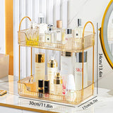 elvesmall Bathroom Storage Shelves Home Kitchen Organizer Rack Cosmetic Skincare Shampoo Lipstick Perfume Tabletop Holder 2 Colors