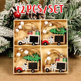 elvesmall Christmas Wooden Pendant Merry Christmas Decorations for Home  Navidad Christmas Tree Ornaments Xmas Gifts New Year