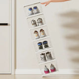 elvesmall 6-Tier Stackable Shoe Storage Boxes with Lids