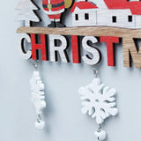 elvesmall 2024 Wooden Christmas Pendants Door Wall Xmas Decor Christmas Tree Hanging Ornaments Happy New Year 2025 Naviidad Decor For Home
