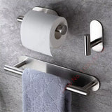 elvesmall Adhesive Toilet Paper Holder Wall Mount For Bathroom Kitchen Silver Gold Black Towel Storage Stand Stainless Steel Tissue Rack