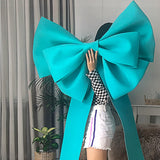 elvesmall  Christmas Big Bow DIY Giant Bow Wall Hanging Pendant Ornament Christmas Home Decor New Year Party Prop Indoor Outdoor Decoration