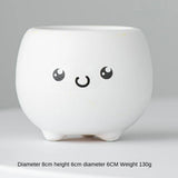 elvesmall  Ceramic Succulent Flower Pot, Cute Cartoon Ornaments, Green Plant, Simple Household Vase, Home Room Decoration