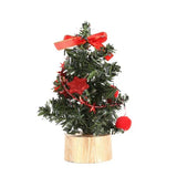 elvesmall  Mini Artificial Christmas Tree Home Bedroom Desktop Ornament Red Bow Pine Cone Party Christmas Decoration for Home Gifts