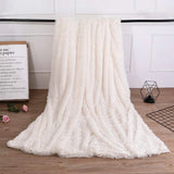 elvesmall Double Layer Plush warm winter throw Blanket home Bedspread on the bed plaid chair towel sofa cover lamb bed blankets and throws