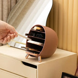 elvesmall Large Capacity Cosmetics Storage Box Desktop Dresser Beauty Shelf Lipstick Eye Shadow Compartment Storage and Sorting Box