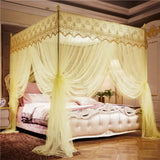 elvesmall New Pirncess Lace Mosquito Net for Bed Square Romantic Curtain Bed Net Canopy Mosquito Tent Mesh