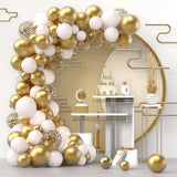 elvesmall White Balloons Garland Arch Kit Metalli Gold Confetti Latex Balloons Wedding Kids Birthday Party Baby Shower Decoration Supplies