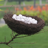 elvesmall 8-25cm Round Rattan Bird Nest Easter Decoration Bunny Eggs Artificial Vine Nest For Home Garden Decor Happy Easter Party Supply