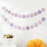 elvesmall 2PCS Gradual Daisy Flowers Pull Flowers Birthday Party Scene Decoration Pull Flag