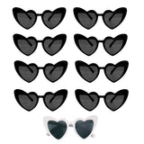 elvesmall Heart Shaped Sunglasses for Women Retro Cat Eye Sunglasses Wedding Engagement Decoration Shopping Traveling Party Accessories