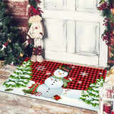 elvesmall Christmas Decoration Floor Mat Entrance Door Bedroom Bath Toilet Anti Slip Mat Carpet 2024 Merry Christmas Navidad New Year Gift