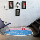 elvesmall Creative Rug Summer Swimming Pool Party Trend Elements Home Decor Living Room Carpet Love Fluffy Plush Bedroom Bedside Mat