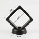 elvesmall 5/10PCS Jewelry Storage Box 3D Packaging Case Gemstone Floating Frame Membrane Ring Coin Display Case Necklace Display Holder