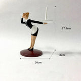 elvesmall  Creative Spoof Paper Holder Statue Cute Funny Decorative Sculpture Resin Figure Butler Shape Tissue Stand Rack Toilet Decoration