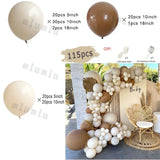 elvesmall Sand White Wedding Decor Balloon Garland Arch Kit Happy Birthday Party Metal Gold Silver Latex Baby Shower Decoration Balloons