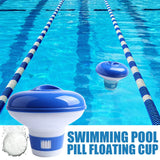 elvesmall Floating Swimming Pool Chlorine Tablet Automatic Dispenser Outdoor Pool Cleaning